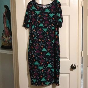 Black and Geo Printed LuLaRoe Julia